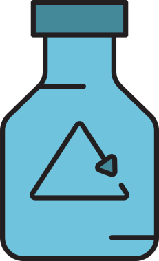 Geri Dönüşüm Şişe Simgesi İllüstrasyonu