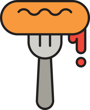 sosis ve çatal simgesi