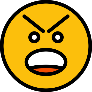 Öfkeli Yüz Duygu Simgesi