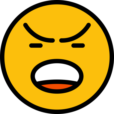 Öfkeli Yüz Duygu Simgesi