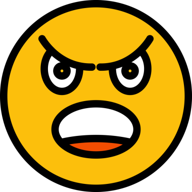 Öfkeli Yüz Duygu Simgesi
