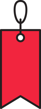 Kırmızı Fiyat Etiketi ve Kupon