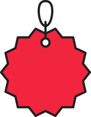 Kırmızı Fiyat Etiketi ve Kupon