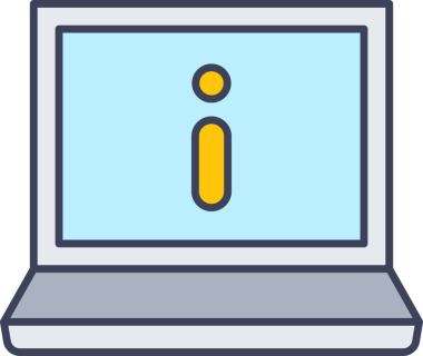 Laptop ve Bilgi Simgesi