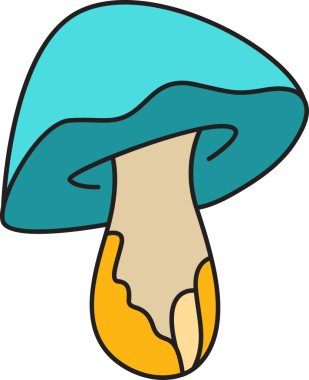 Mantar Simgesi Clipart İllüstrasyonu