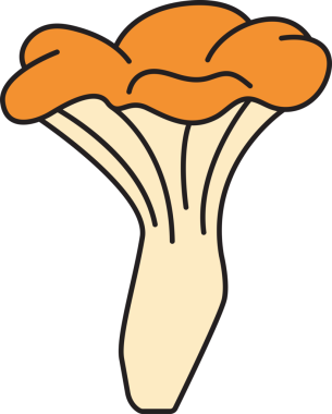 Mantar Simgesi Clipart İllüstrasyonu