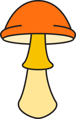 Mantar Simgesi İllüstrasyon Klibi