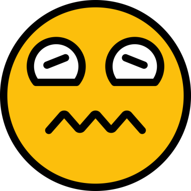 Gergin Yüz Emoji İllüstrasyonu