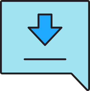 Konuşma Kabarcığı ve İndirme Simgesi