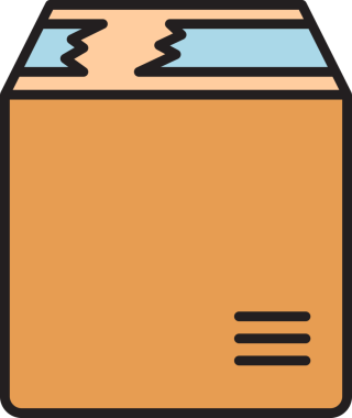 Karton Kutu Simgesi Clipart