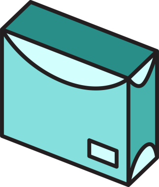 Karton Kutu Simgesi Clipart