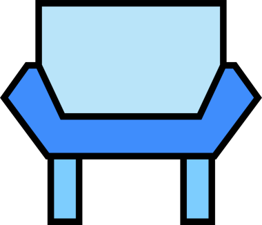 Mavi Kanepe Simgesi Clipart