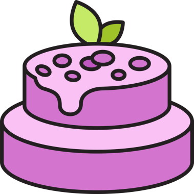 Katman Keki Simgesi İllüstrasyonu