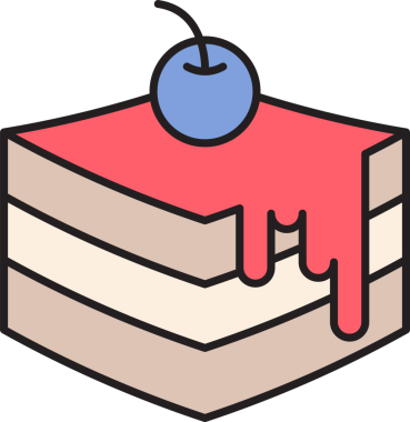 Katman Keki Simgesi İllüstrasyonu