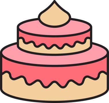 Katman Keki Simgesi İllüstrasyonu