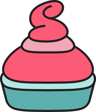 Puding Keki Simgesi Çizimi