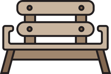 Park Bench Simgesi İllüstrasyonu