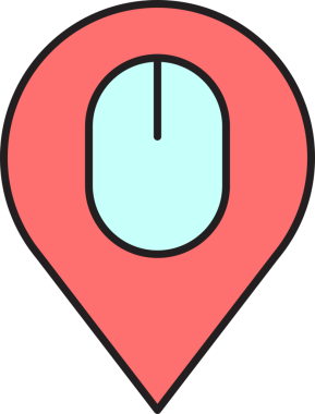 Harita Pin ve Fare Simgesi