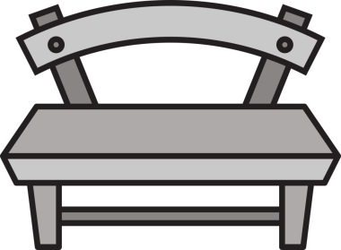 Park Bench Simgesi İllüstrasyonu