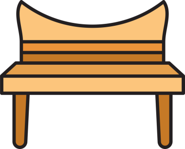 Park Bench Simgesi İllüstrasyonu