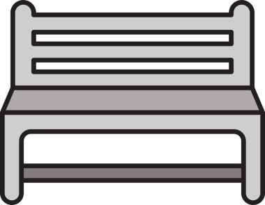 Park Bench Simgesi İllüstrasyonu