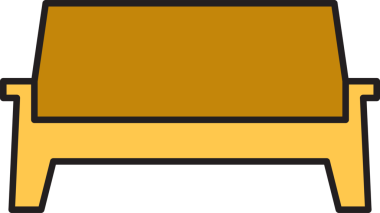 Park Bench Simgesi İllüstrasyonu