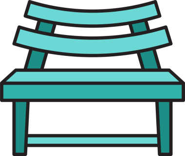 Park Bench Simgesi İllüstrasyonu