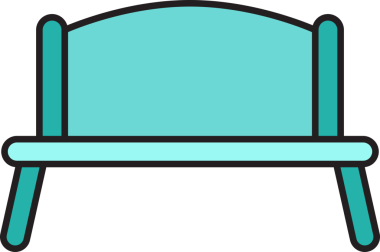 Park Bench Simgesi İllüstrasyonu