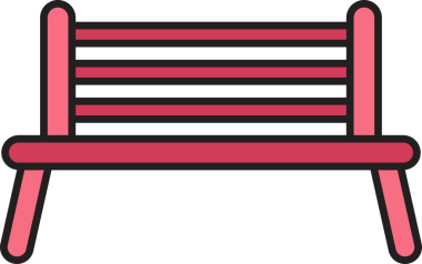 Park Bench Simgesi İllüstrasyonu