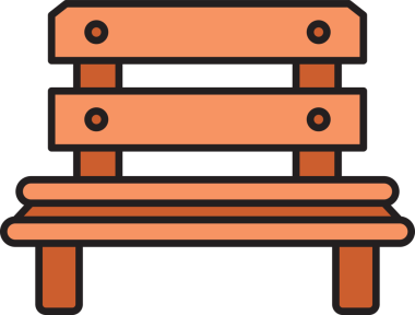 Park Bench Simgesi İllüstrasyonu