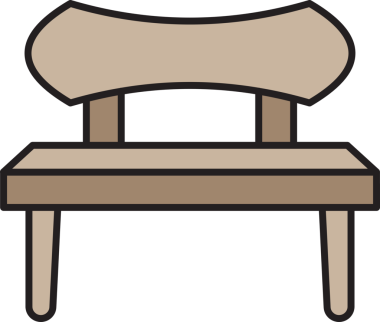 Park Bench Simgesi İllüstrasyonu