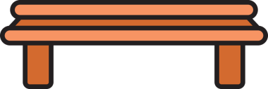 Park Bench Simgesi İllüstrasyonu