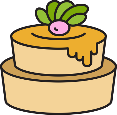 Cheesecake Simgesi İllüstrasyon Klibi