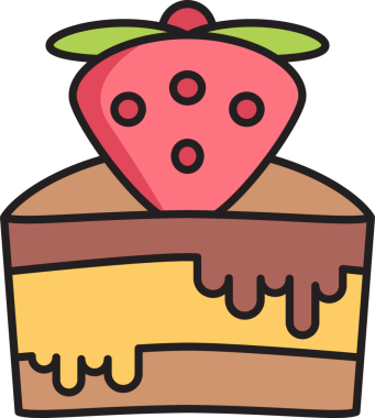 pasta ve fırın ikonu illüstrasyonu