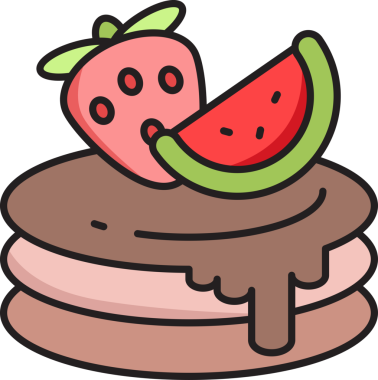 pasta ve fırın ikonu illüstrasyonu