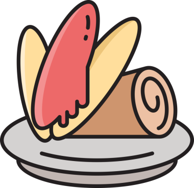 pasta ve fırın ikonu illüstrasyonu