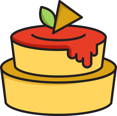 pasta ve fırın ikonu illüstrasyonu