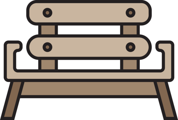 Park Bench Simgesi İllüstrasyonu