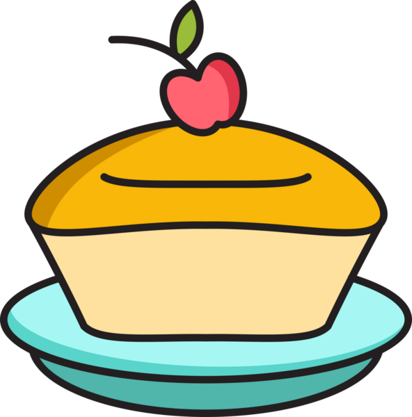 Cheesecake Simgesi İllüstrasyon Klibi