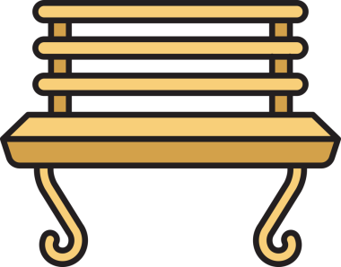 Park Bench Simgesi İllüstrasyonu
