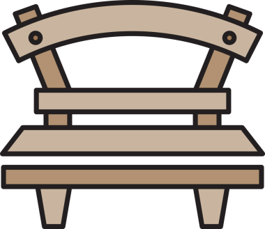 Park Bench Simgesi İllüstrasyonu