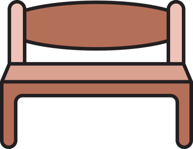 Park Bench Simgesi İllüstrasyonu