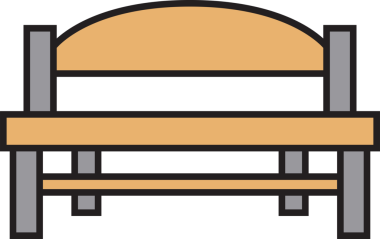 Park Bench Simgesi İllüstrasyonu