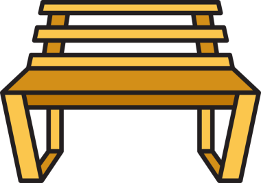 Park Bench Simgesi İllüstrasyonu