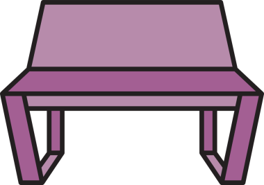 Park Bench Simgesi İllüstrasyonu