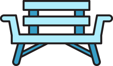 Park Bench Simgesi İllüstrasyonu