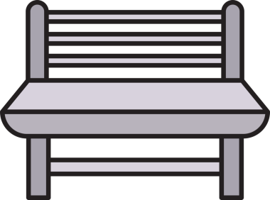 Park Bench Simgesi İllüstrasyonu