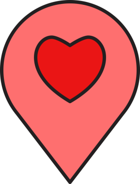 Harita İşaretleyici ve Kalp Simgesi