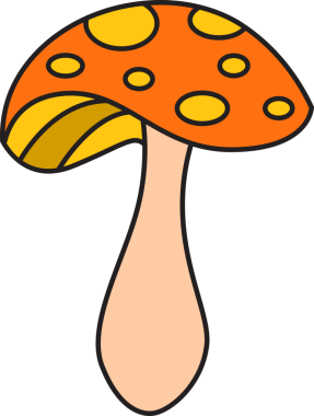 Mantar Simgesi İllüstrasyon Klibi