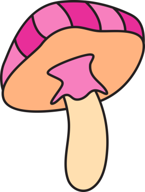 Mantar Simgesi İllüstrasyon Klibi